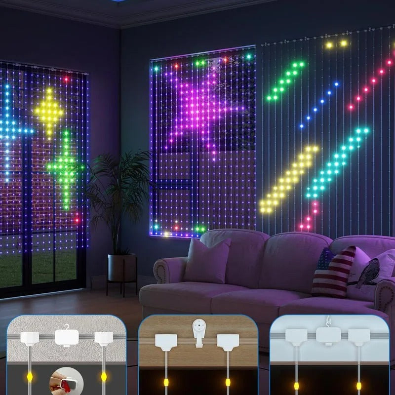 Smart LED Curtain Light APP Control RGB