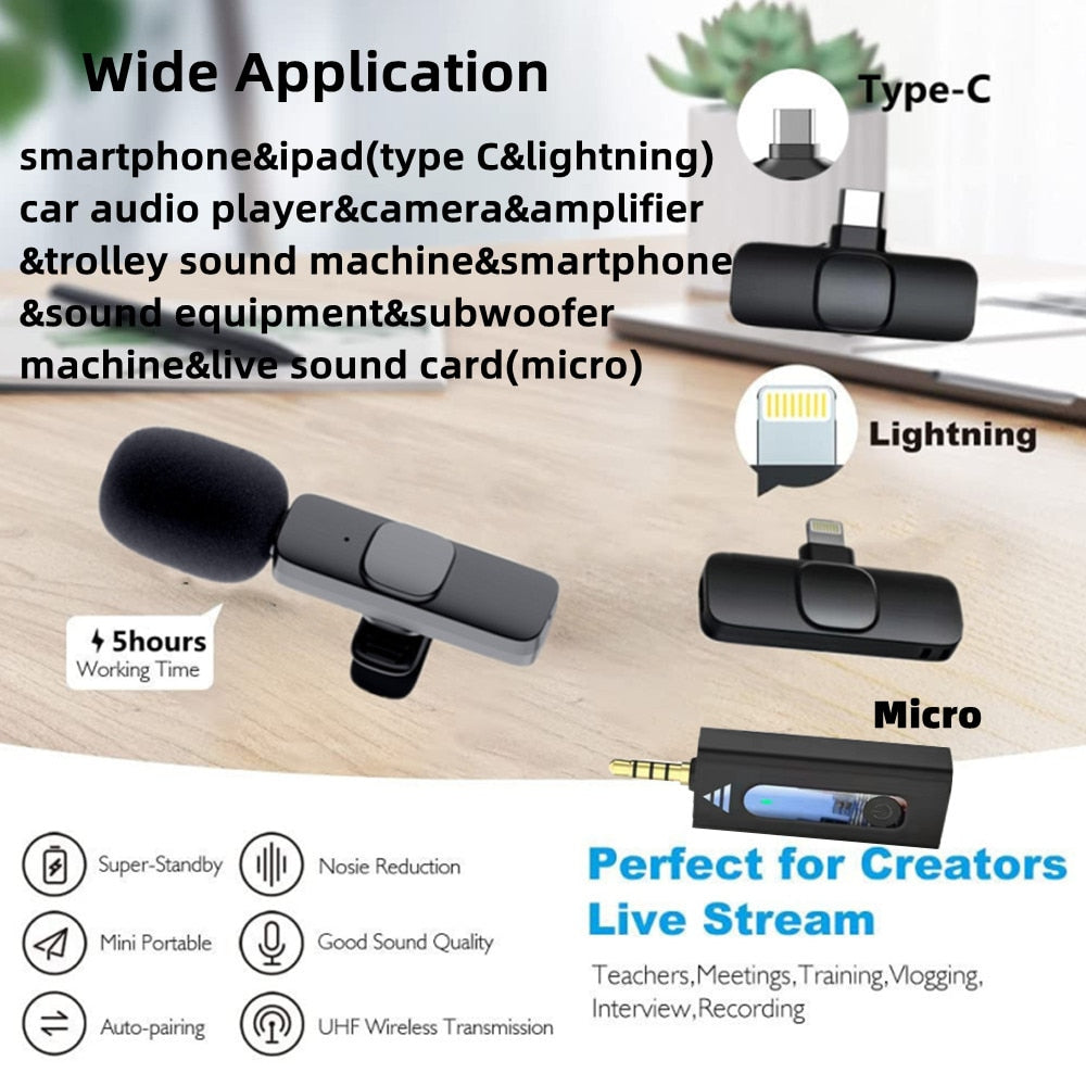 Professional Wireless Lavalier Microphone