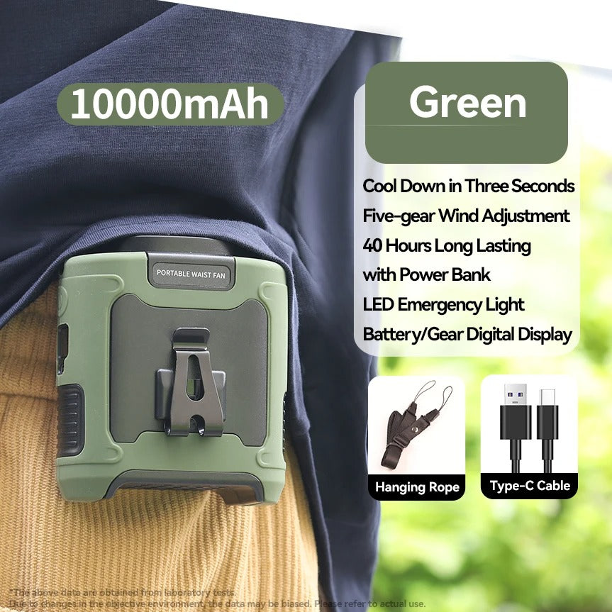 Portable 10000mah power bank, 1 count 3 in 1 outdoor fan with torch