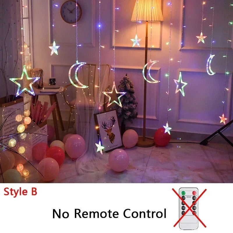 Festoon String Lights Fairy Garland Curtain