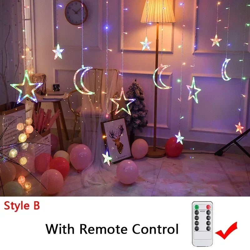 Festoon String Lights Fairy Garland Curtain