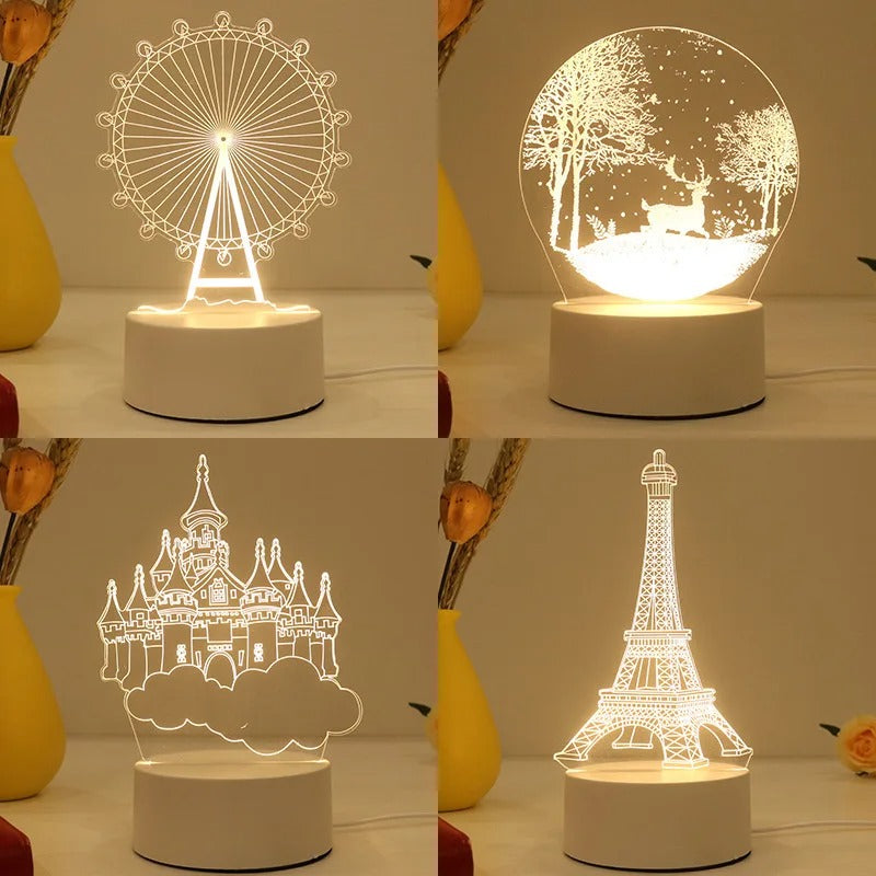 Creative Acrylic Bedroom Bedside LED Table Lamp