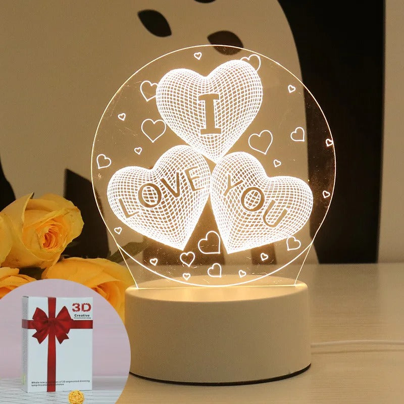 Creative Acrylic Bedroom Bedside LED Table Lamp