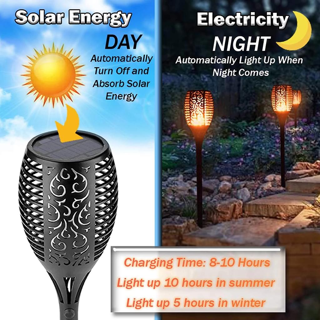 Solar Flame Garden Lights